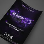 BlackOut Party at The Drynk Lounge Print Design by Ryan Orion Agency